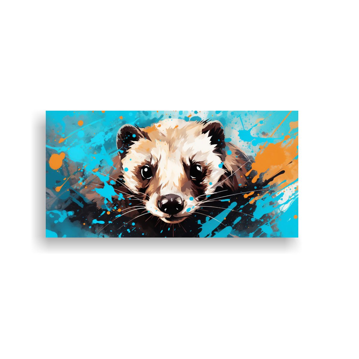 GENERICO - Cuadro Abstracción Surrealista Ferret En Tonos Ma 160x80cm