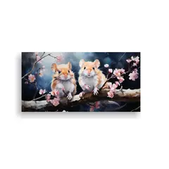 GENERICO - Cuadro Patrón Intenso Acuarelas Coloridas Estilo 160x80cm