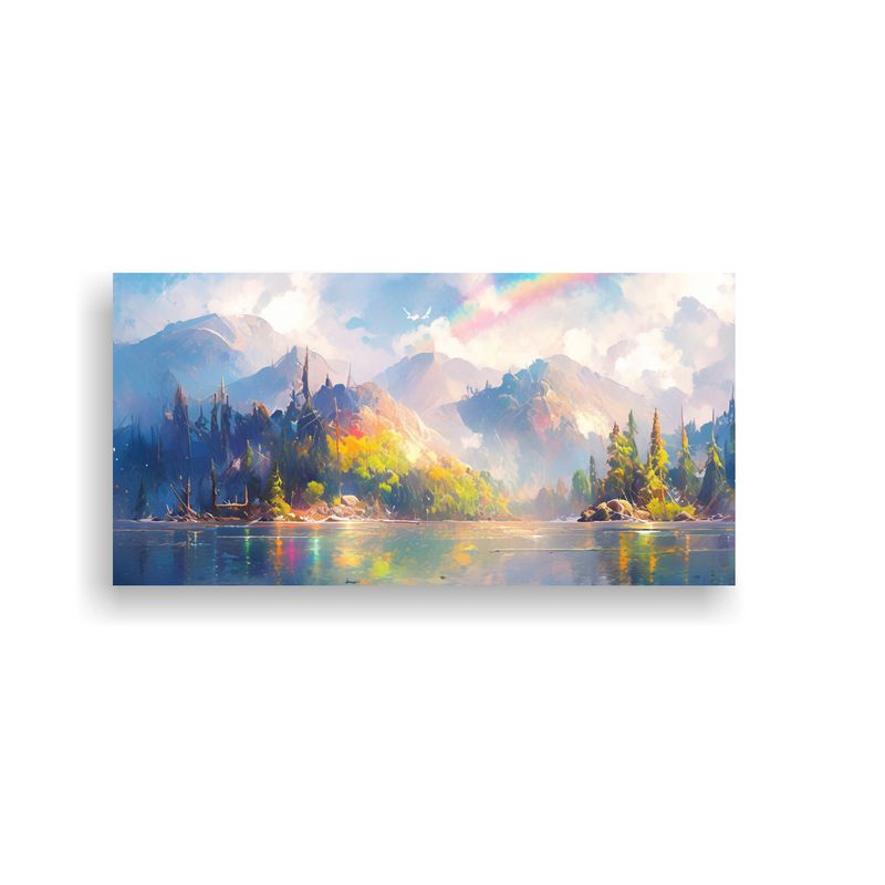 GENERICO - Cuadro De Tela Decorativo Para Sala Junto Al Lago  160x80cm