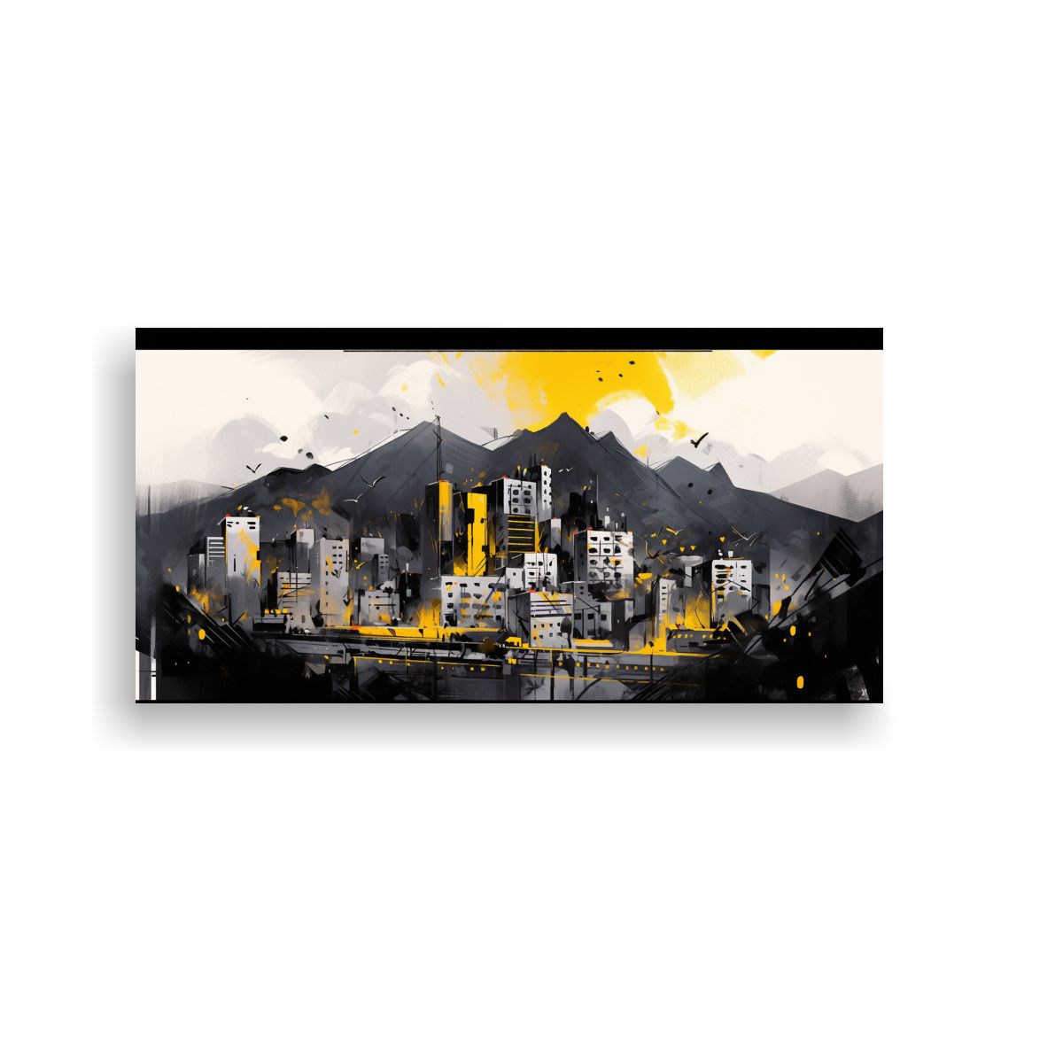 GENERICO - Cuadro Decorativo Abstracto Santiago Chile En Colo 160x80cm