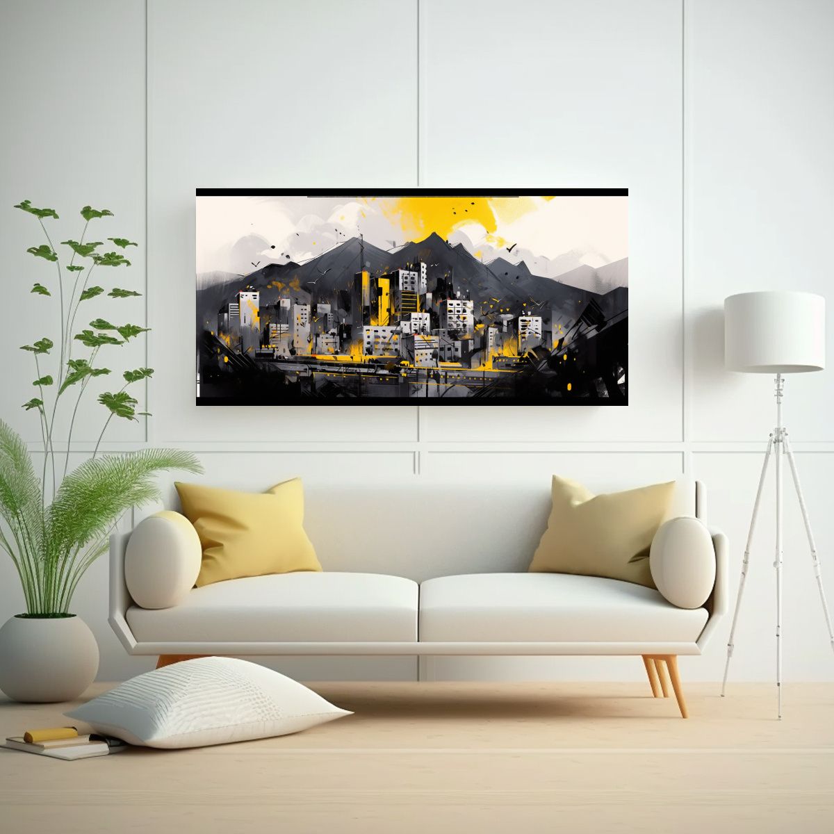 GENERICO - Cuadro Decorativo Abstracto Santiago Chile En Colo 160x80cm