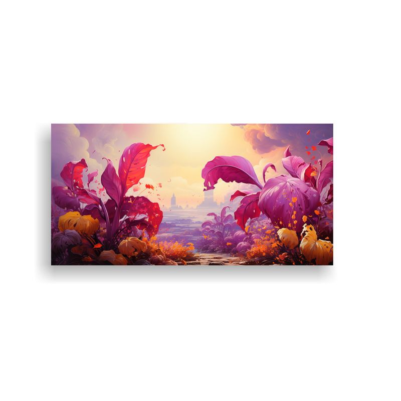 GENERICO - Pintura Abstracta De Una Escena De árbol De Plát 160x80cm