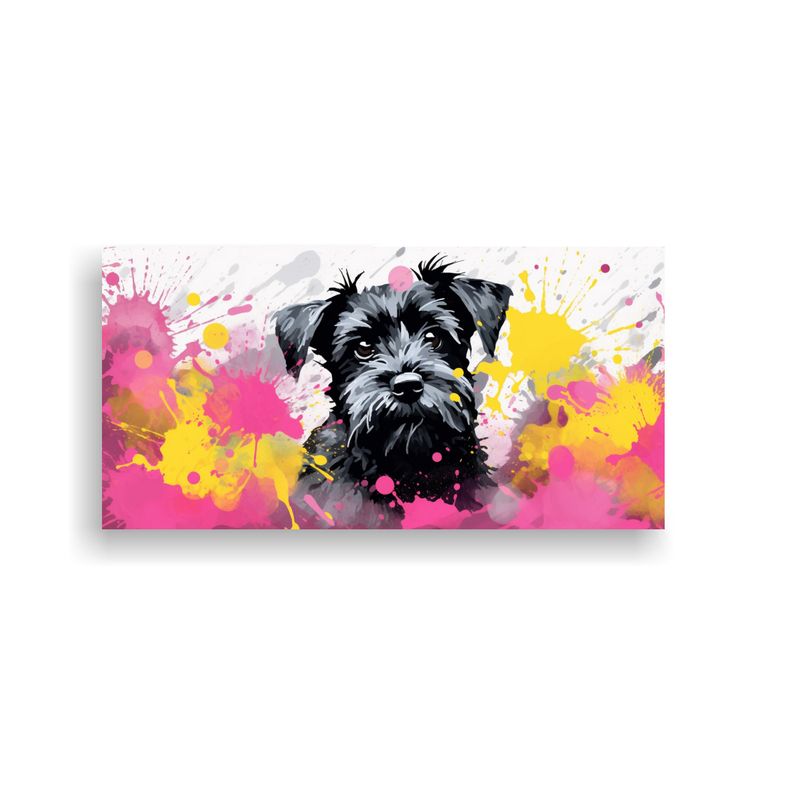 GENERICO - Cuadro Abstracto Estético De Un Terrier En Colore 160x80cm