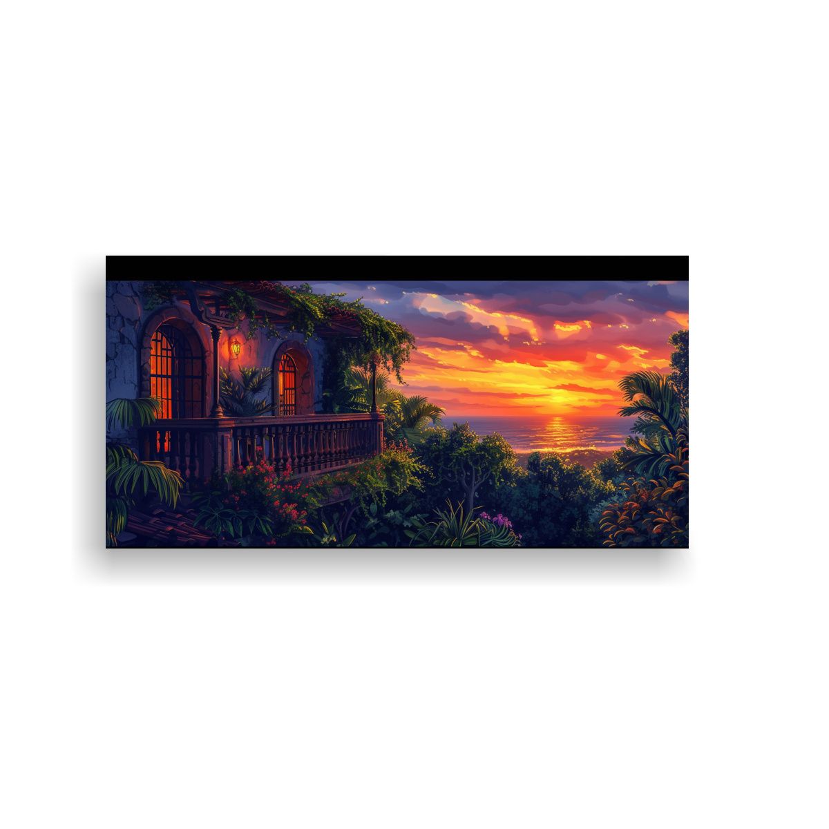 GENERICO - Pintura Fantasía Oscura Estilo Gráfico Alegre Pa 160x80cm
