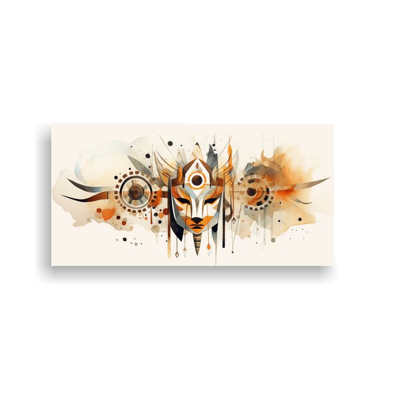 GENERICO - Pintura Abstracta Estilo Acuarela Africana Para De 160x80cm