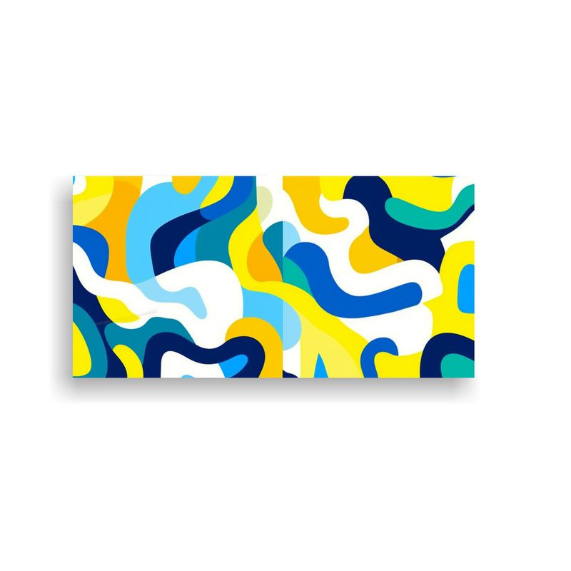 GENERICO - Pinturas Decorativas Abstractas Modernas En Azul  160x80cm