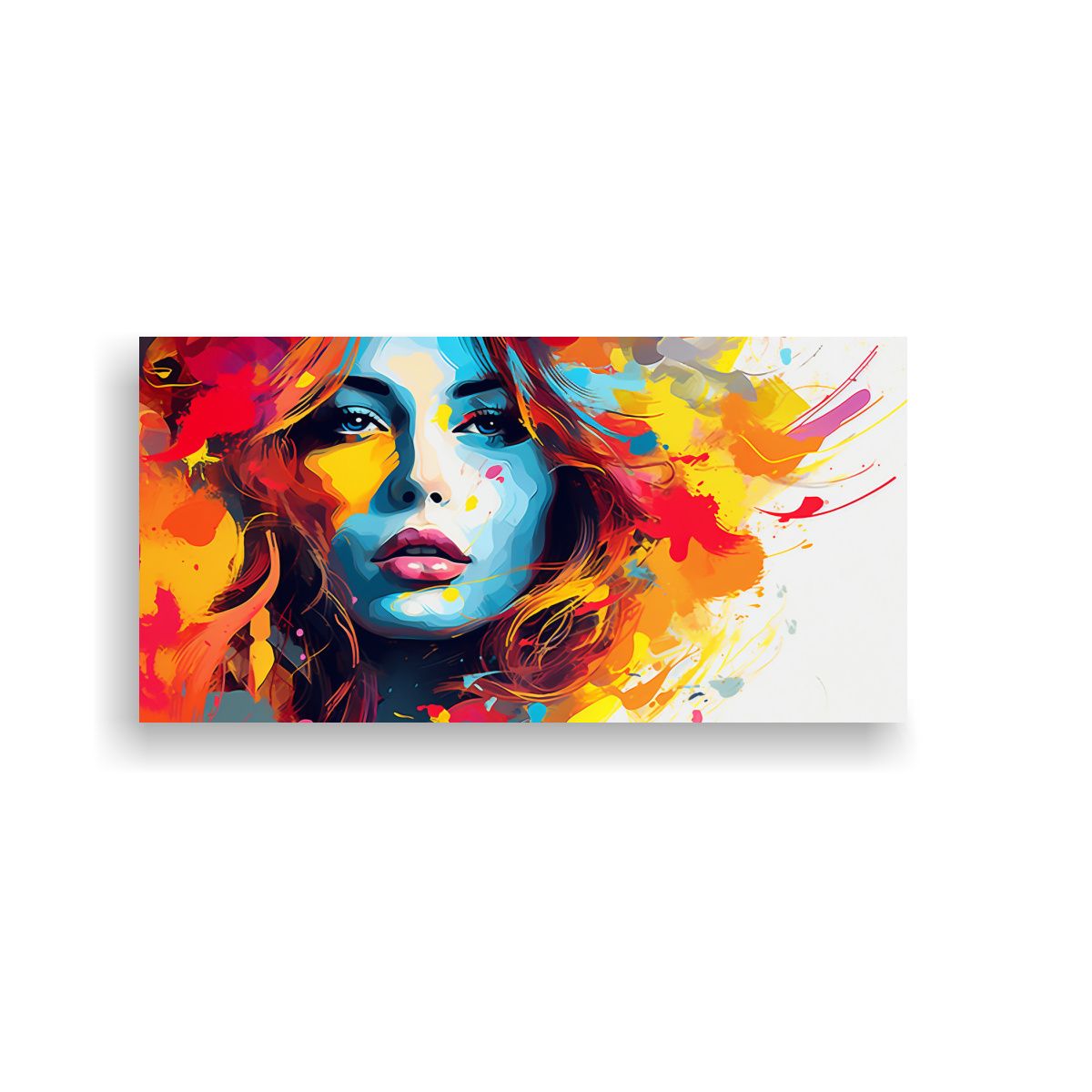 GENERICO - Cuadros En Bastidor Estilo Neo Pop Art Con Colores 160x80cm