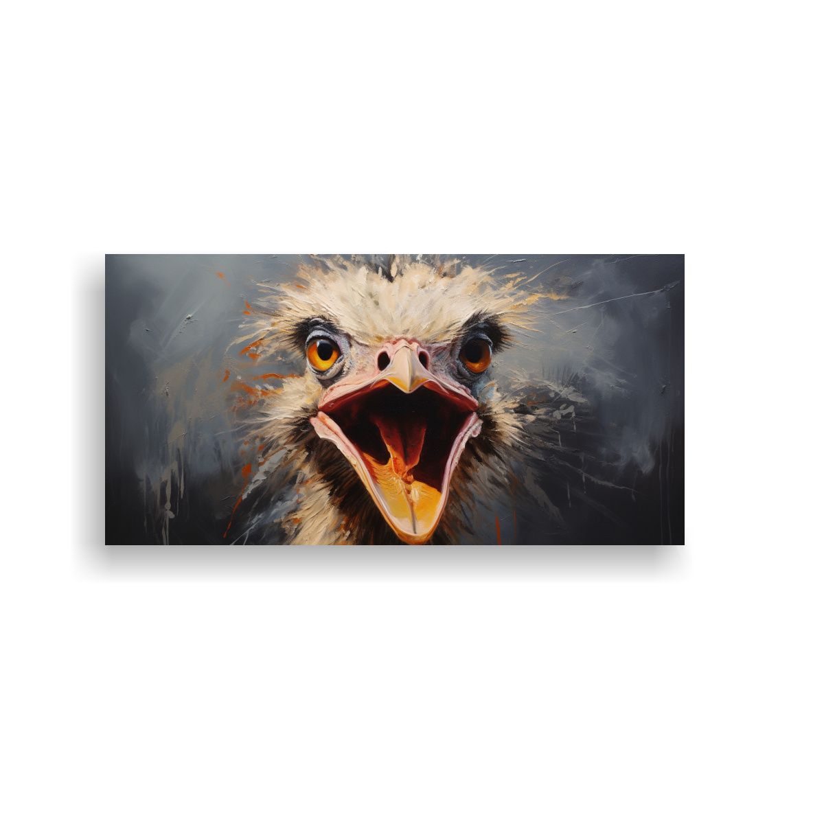 GENERICO - Pintura Al Estilo óleo De Avestruz Con Efecto Vis 160x80cm
