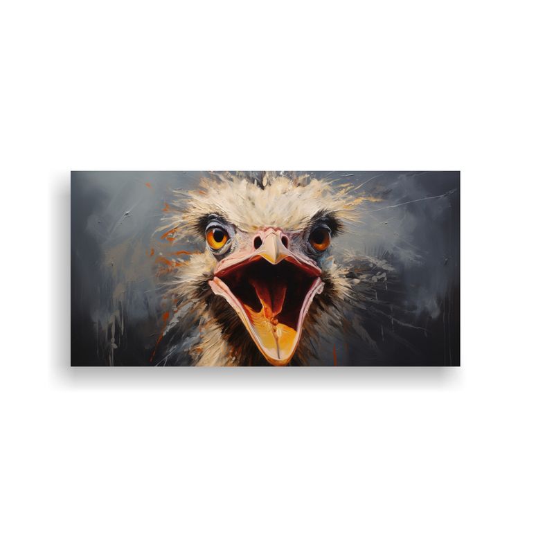 GENERICO - Pintura Al Estilo óleo De Avestruz Con Efecto Vis 160x80cm