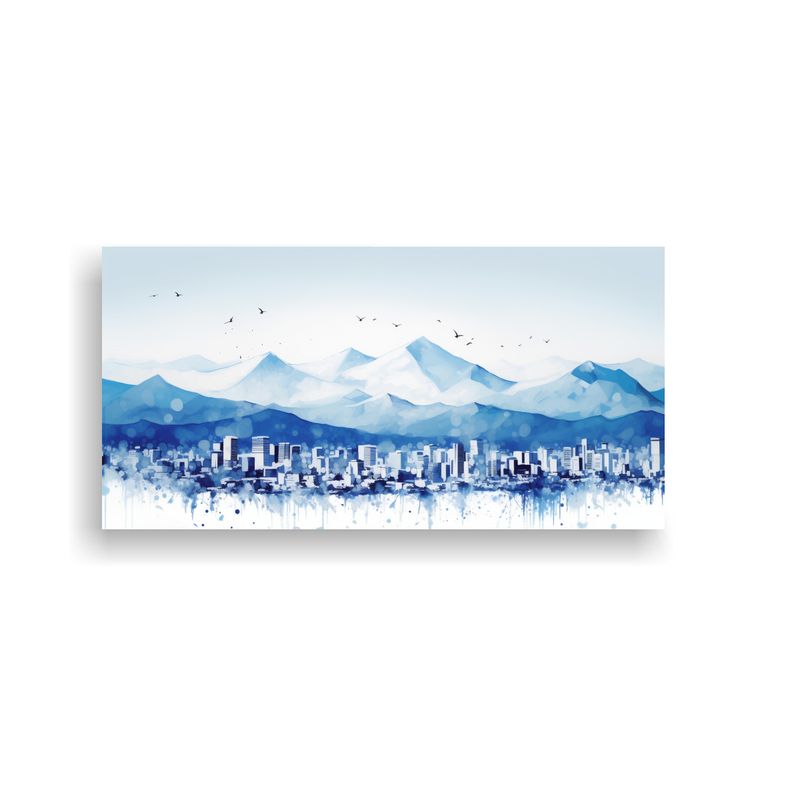 GENERICO - Pinturas De Decoración Moderna En Blanco Y Azul P 160x80cm