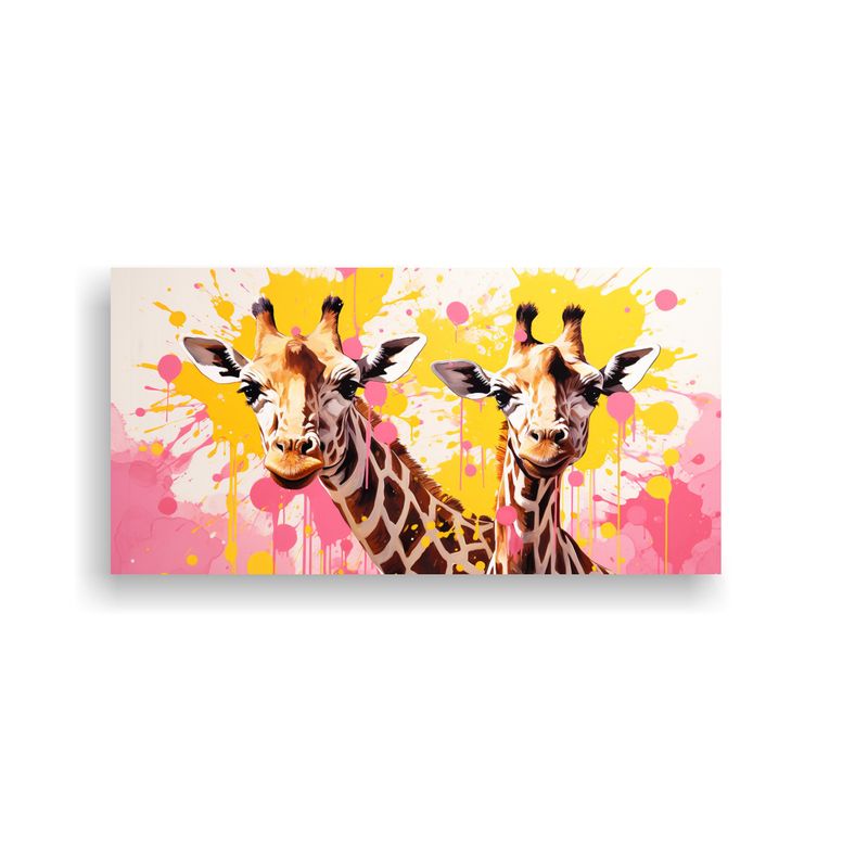 GENERICO - Lienzo De Tela Diseño Safari Animals En Tonos Pas 160x80cm
