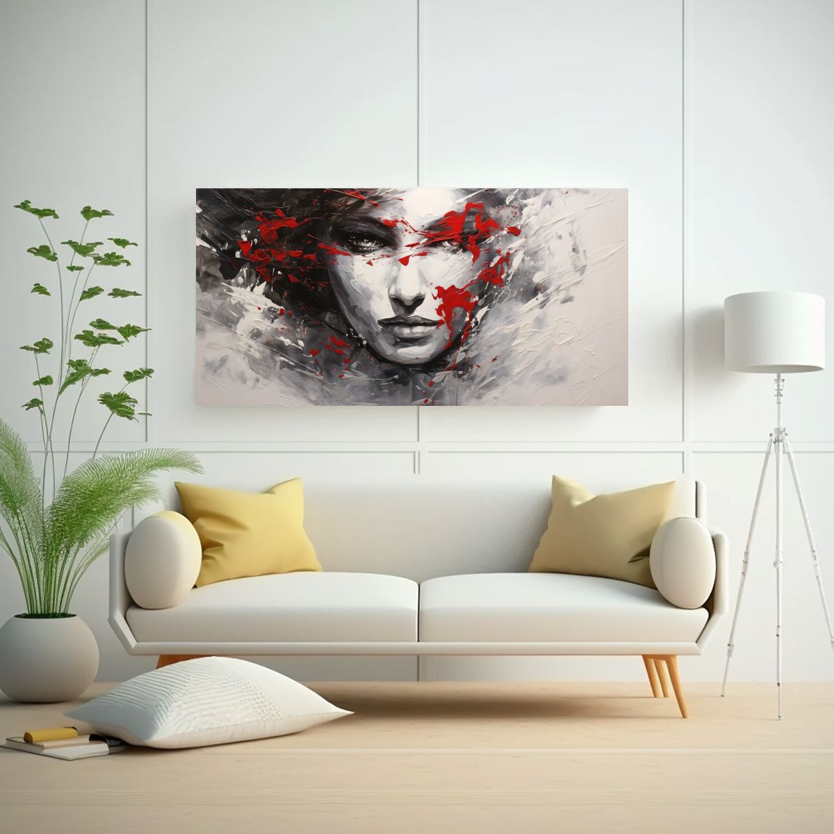 GENERICO - Pinturas De Decoración Con Contornos Faciales De  160x80cm