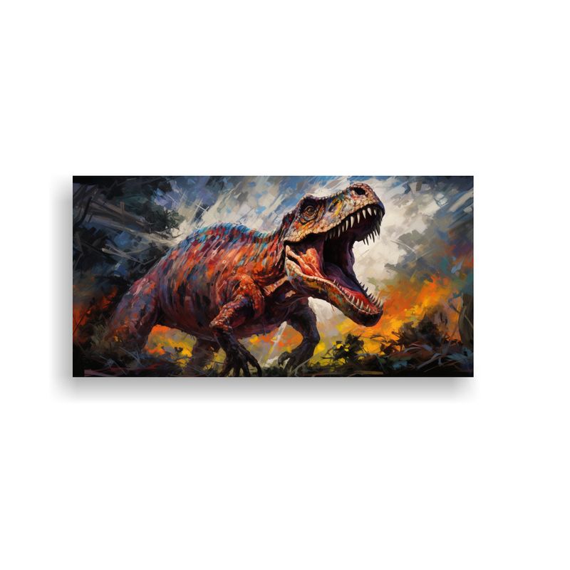 GENERICO - Lienzo Horizontal Con Dinosaurios Legendarios En E 160x80cm