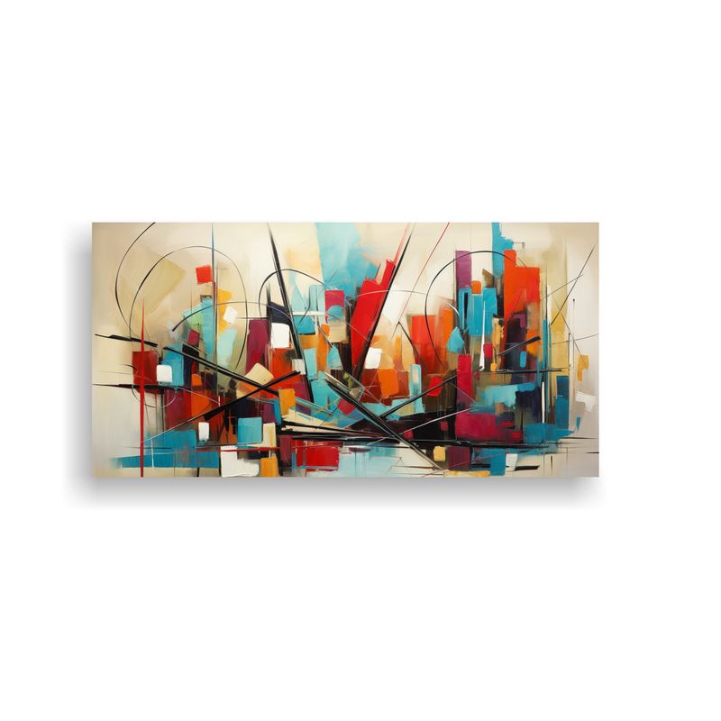 GENERICO - Pinturas Decorativas Abstractas A Todo Color En Me 160x80cm