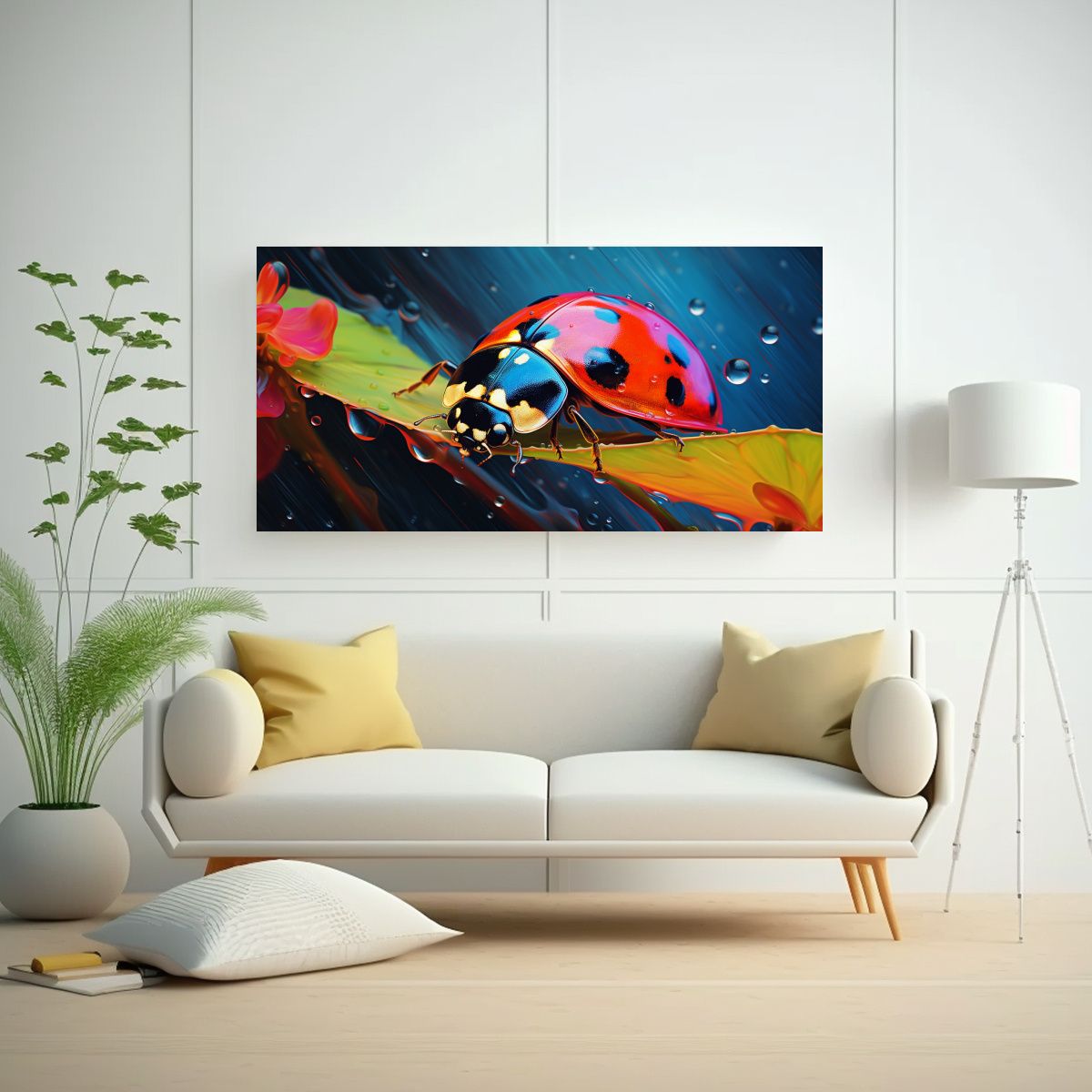 Pintura Al Estilo óleo Representando Una Mariquit 160x80cm, marca GENERICO - Foto 2