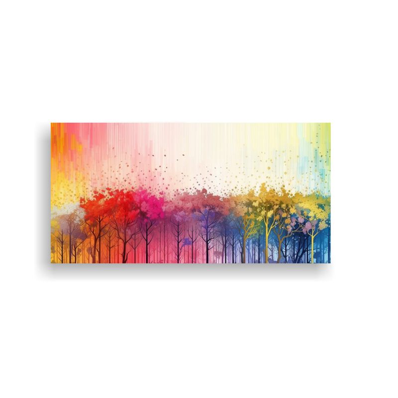 GENERICO - Pinturas Decorativas De Bosque Arcoíris Psicodél 160x80cm