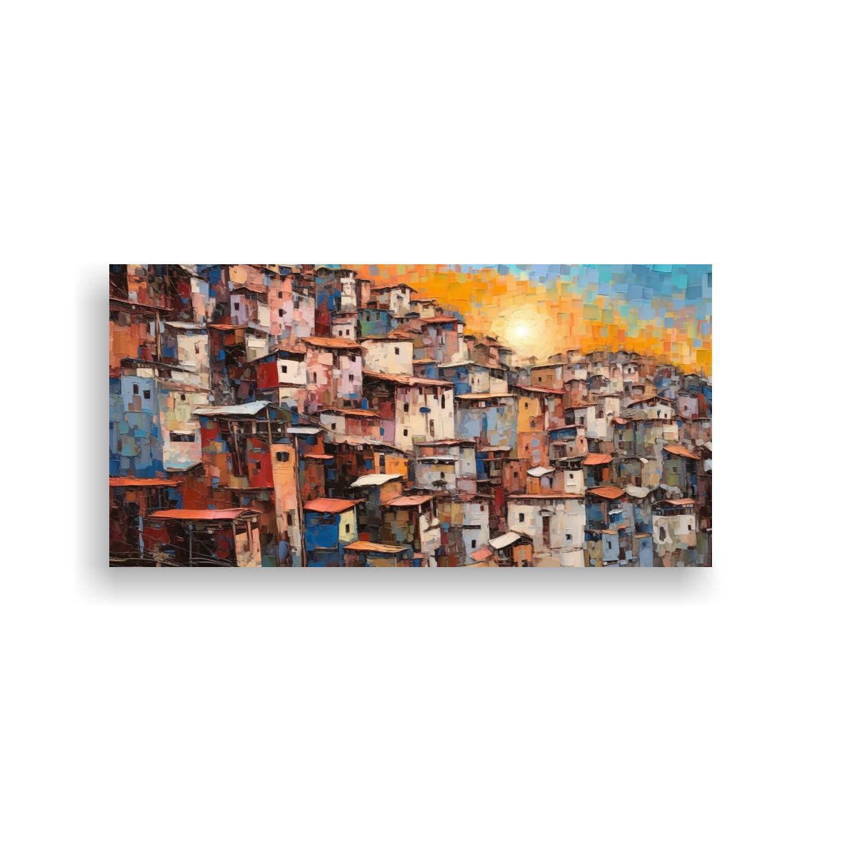 GENERICO - Pinturas Decorativas Con Detalles Vibrantes Y Text 160x80cm.