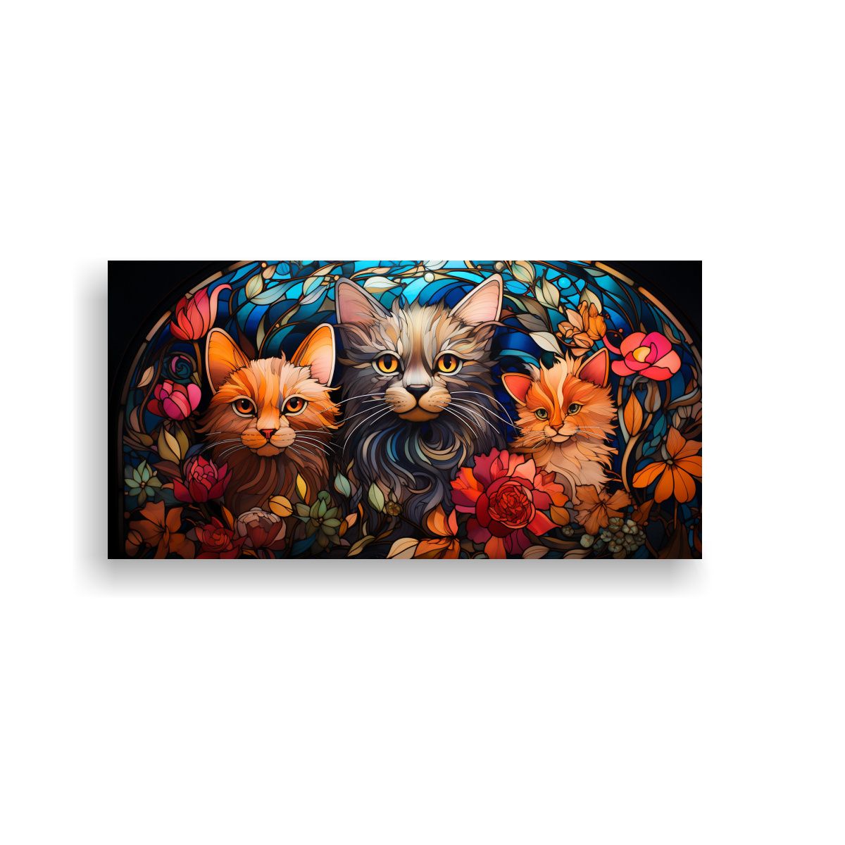 GENERICO - Pinturas Decorativas De Ventana De Vidrio Con Gato 160x80cm