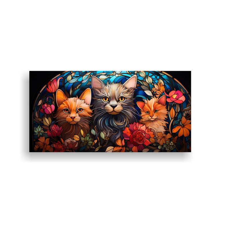GENERICO - Pinturas Decorativas De Ventana De Vidrio Con Gato 160x80cm