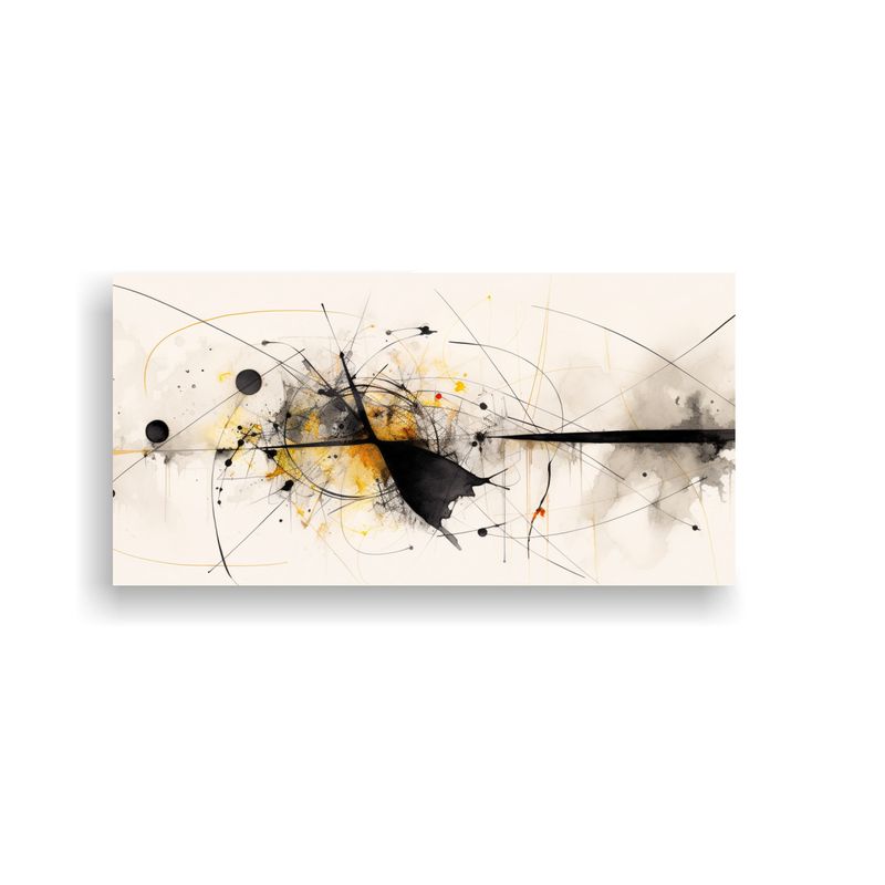 GENERICO - Dibujo Abstracto Moderno Minimalista Con Grafito C 160x80cm