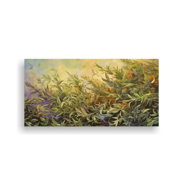 GENERICO - Pintura Abstracta De Hierbas De Salvia De Alta Int 160x80cm