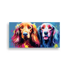 GENERICO - Cuadros Decorativos Escena De Setters En Colores A 160x80cm