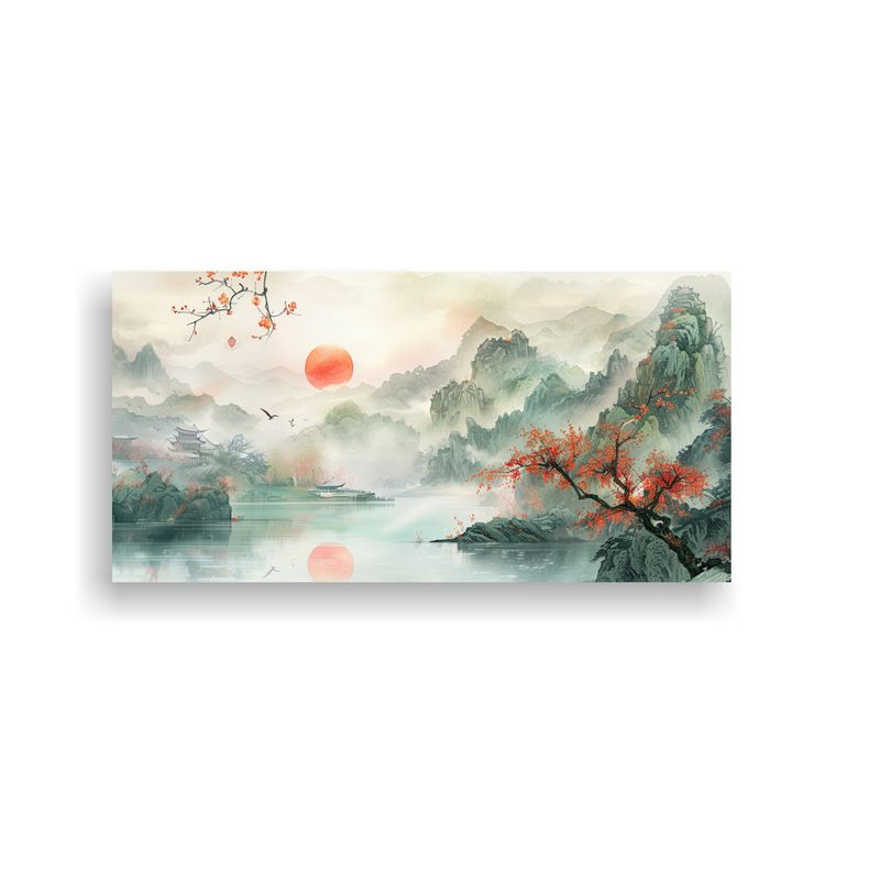 GENERICO - Pintura Clásica China Con Técnica De Pincelada L 160x80cm