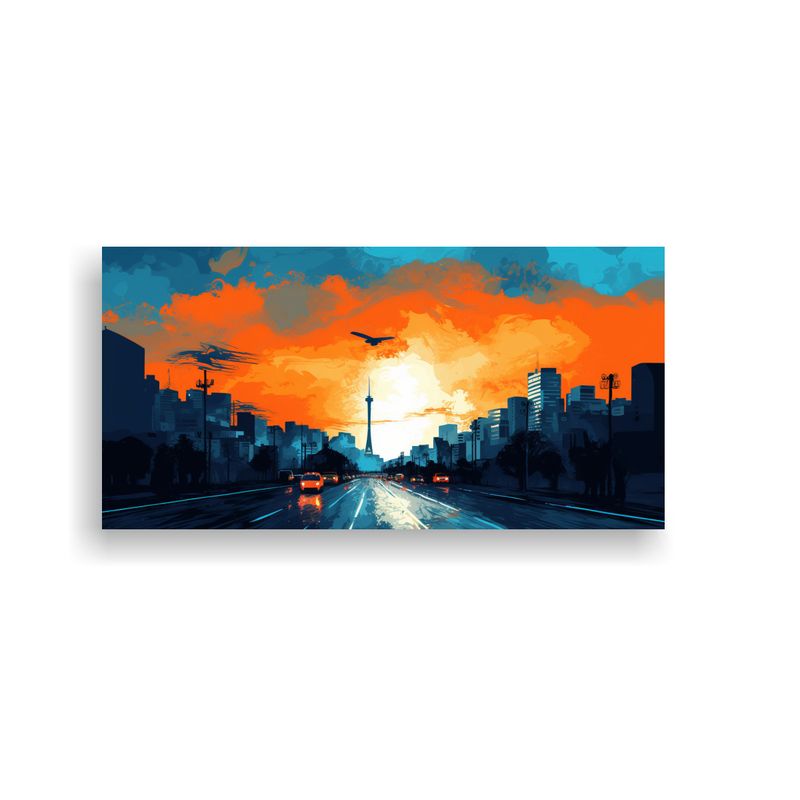 GENERICO - Pinturas De Decoración En Estilo Neo De La Ciudad 160x80cm