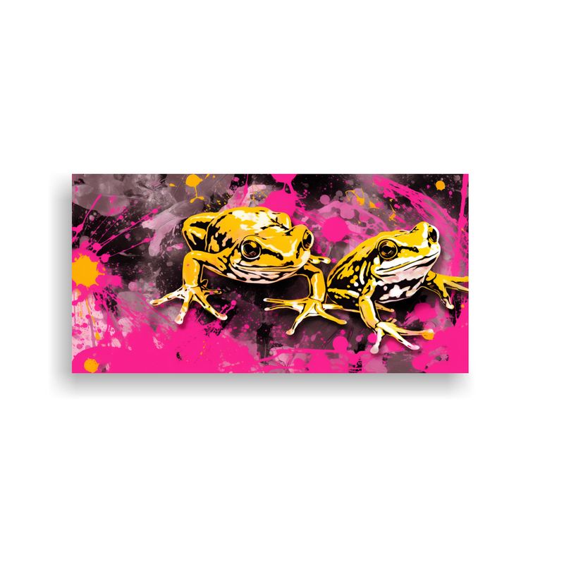 GENERICO - Pintura Lienzo Espectacular De Ranas Y Sapos En Co 160x80cm