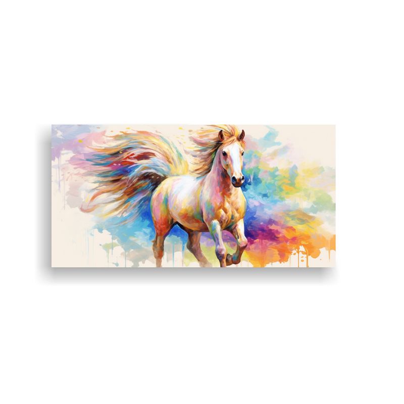 GENERICO - Cuadro Creativo Mini Caballo En Colores Pastel Y  160x80cm
