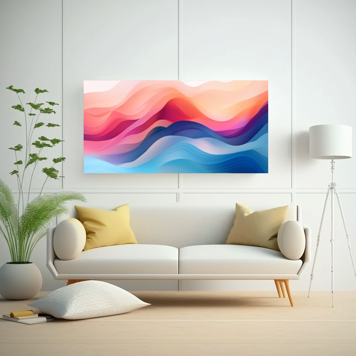 GENERICO - Cuadros Abstractos Dinámicos Para Decoración Min 160x80cm