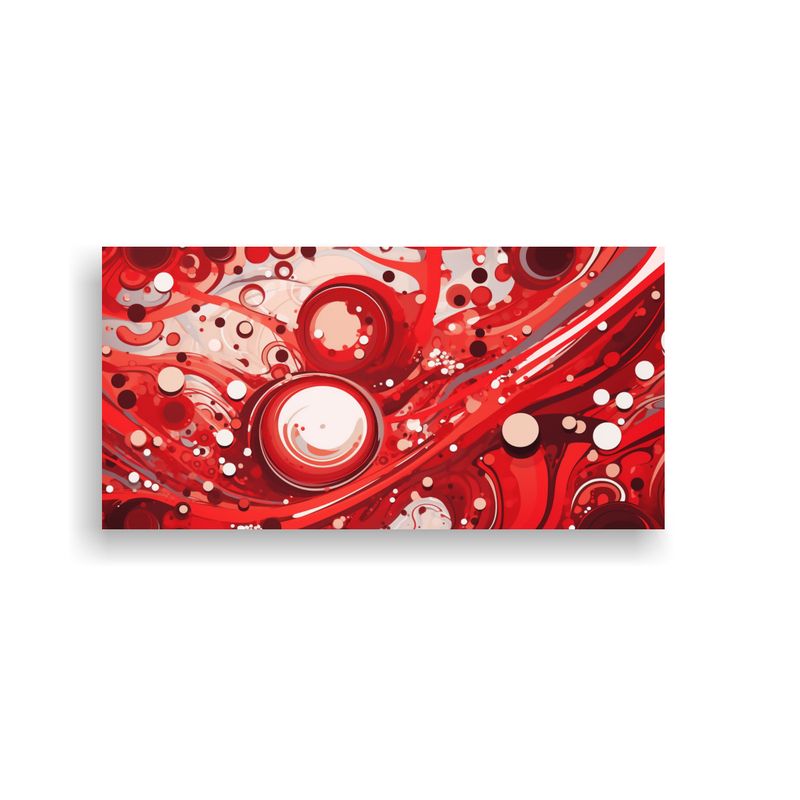 GENERICO - Cuadro Estilo Galería Contraste Rojo Para Decora 160x80cm
