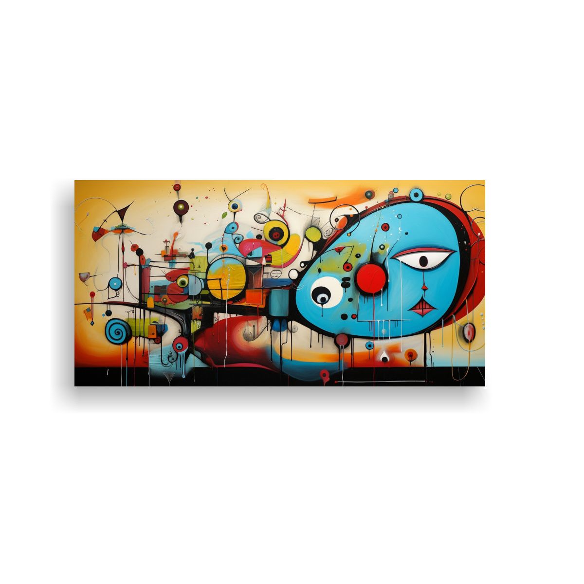 GENERICO - Pinturas Abstractas Modernas En Bastidor Línea E 160x80cm