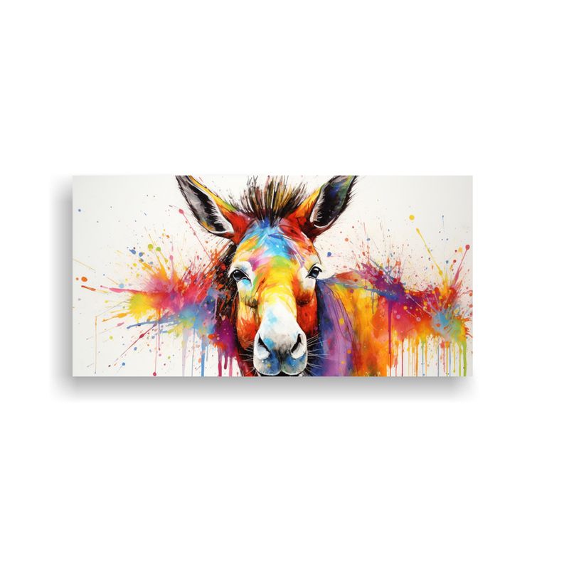 GENERICO - Cuadro Colores Armonía Cromática Burro Arcoíris 160x80cm