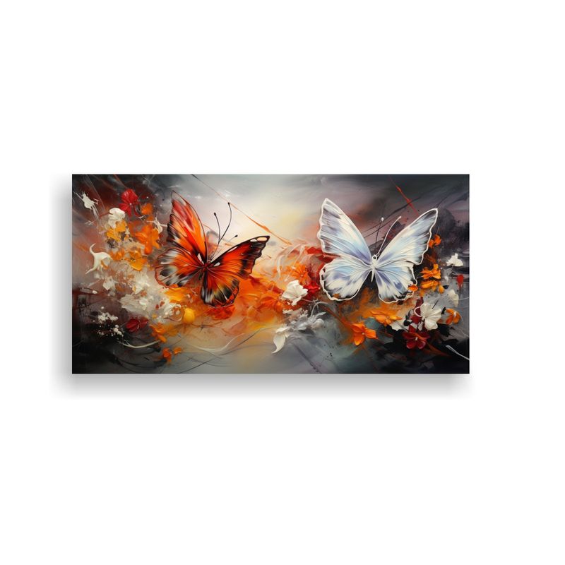 GENERICO - Pintura Lienzo Mariposas Abstractas Minimalismo E 160x80cm