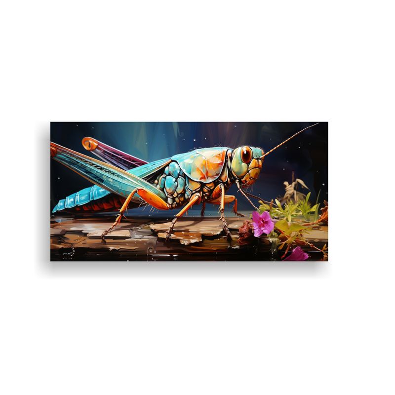 GENERICO - Pintura Al Estilo óleo Colorida Estilo Saltamonte 160x80cm