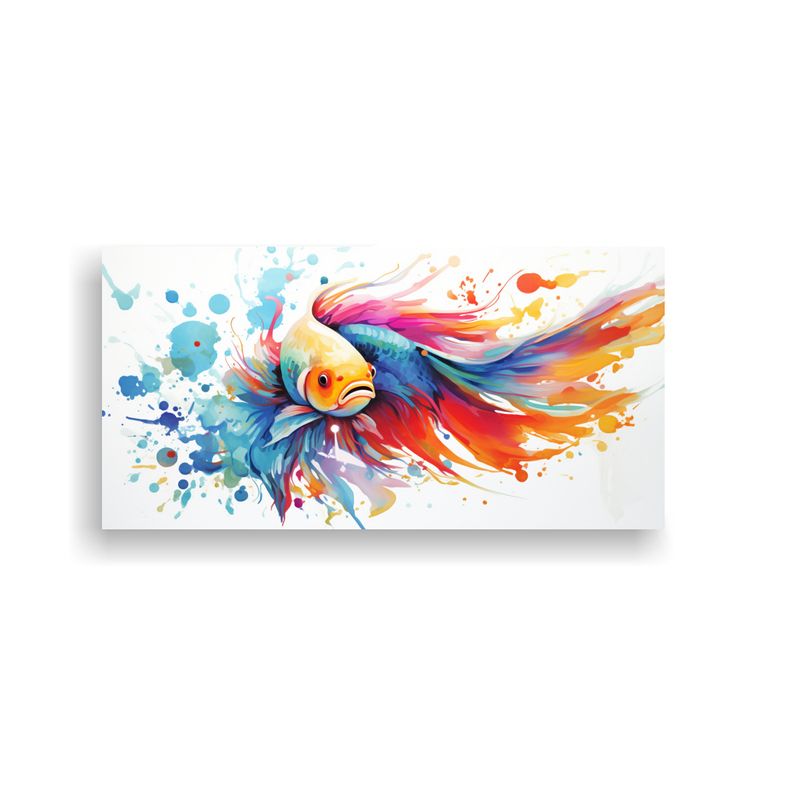 GENERICO - Cuadro Dibujo Goldfish Elegancia Arcoíris Colores 160x80cm