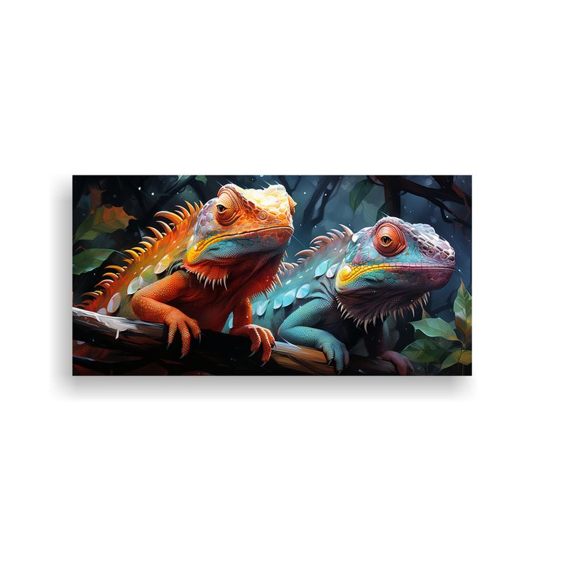 GENERICO - Pintura Al Estilo óleo Estilo Galería A Chameleo 160x80cm
