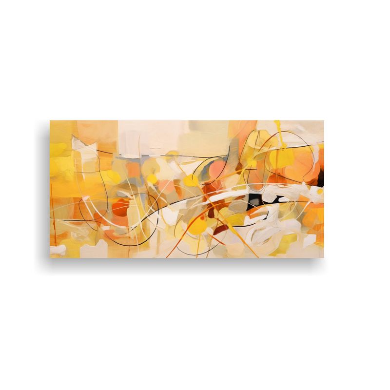 GENERICO - Cuadro Abstracto En Bastidor Líneas Y Colores Pe 160x80cm