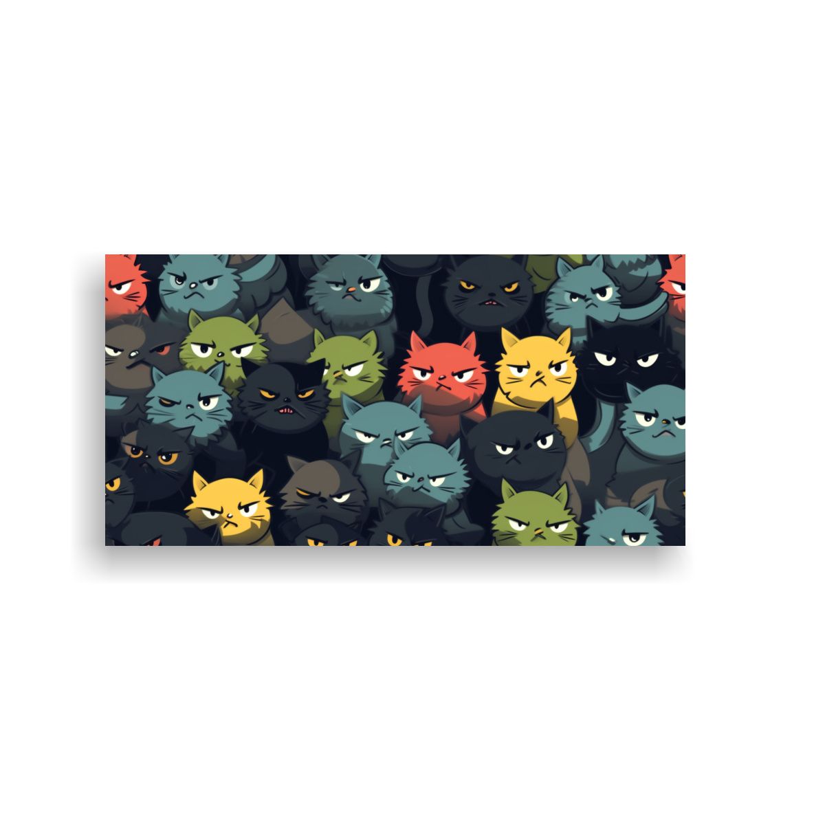 GENERICO - Pinturas De Decoración De Pared Con Gatos Enojado 160x80cm