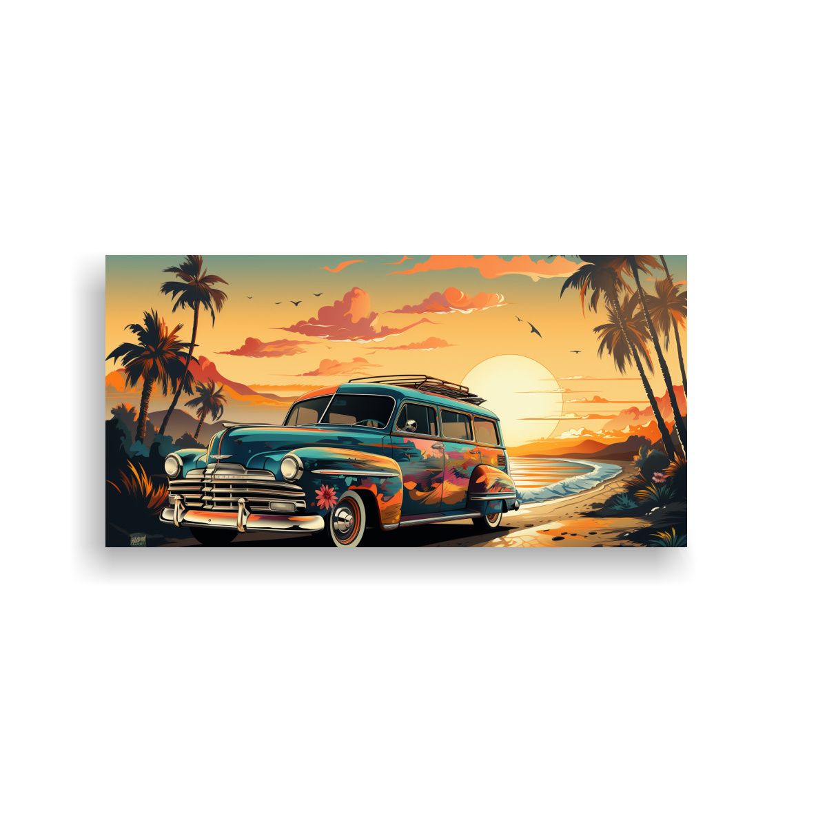 GENERICO - Pinturas Decorativas Estilo Cartoon De Gatitos Cal 160x80cm