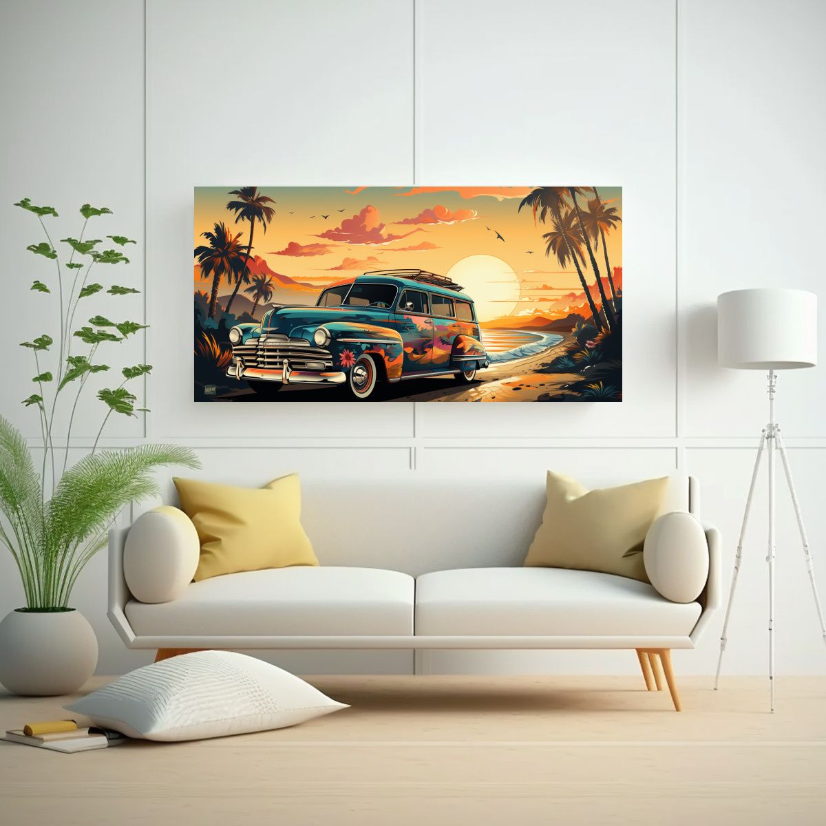 GENERICO - Pinturas Decorativas Estilo Cartoon De Gatitos Cal 160x80cm