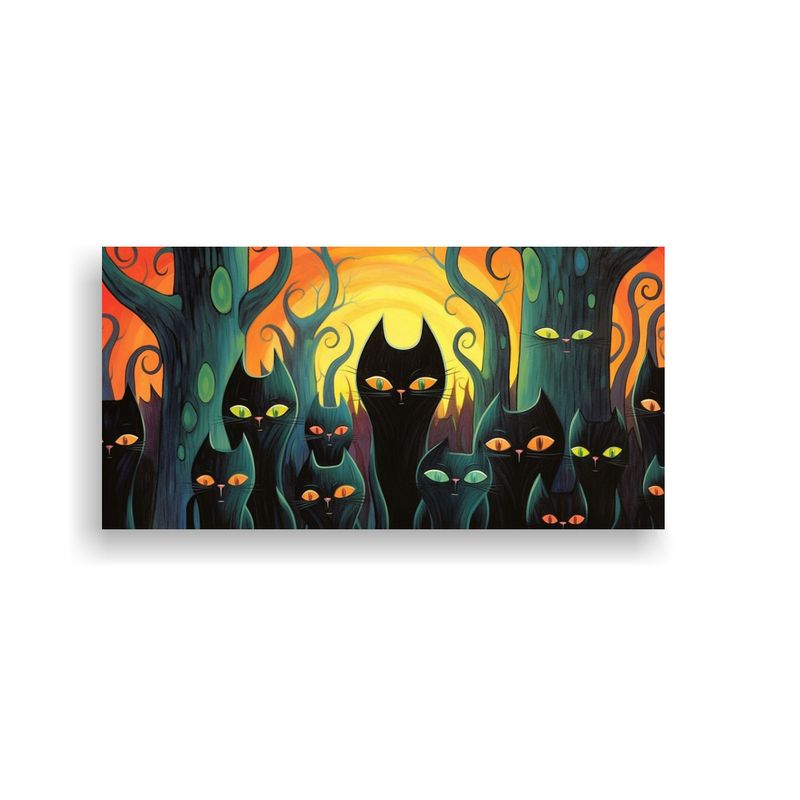 GENERICO - Pintura Arte De Pared Inspiración Textura Gatos N 160x80cm