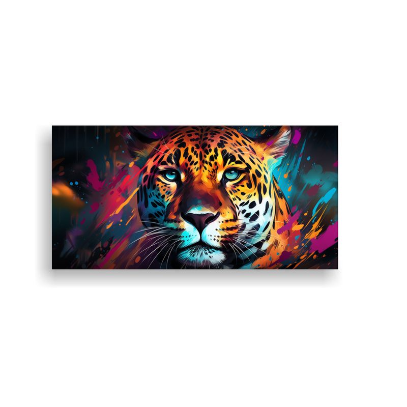 GENERICO - Cuadro Jaguar En Estilo Pintura Al Estilo Óleo Co 160x80cm