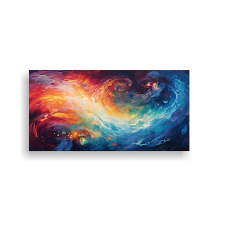 GENERICO - Pinturas Decorativas Con Formas De Remolino Rojo B 160x80cm