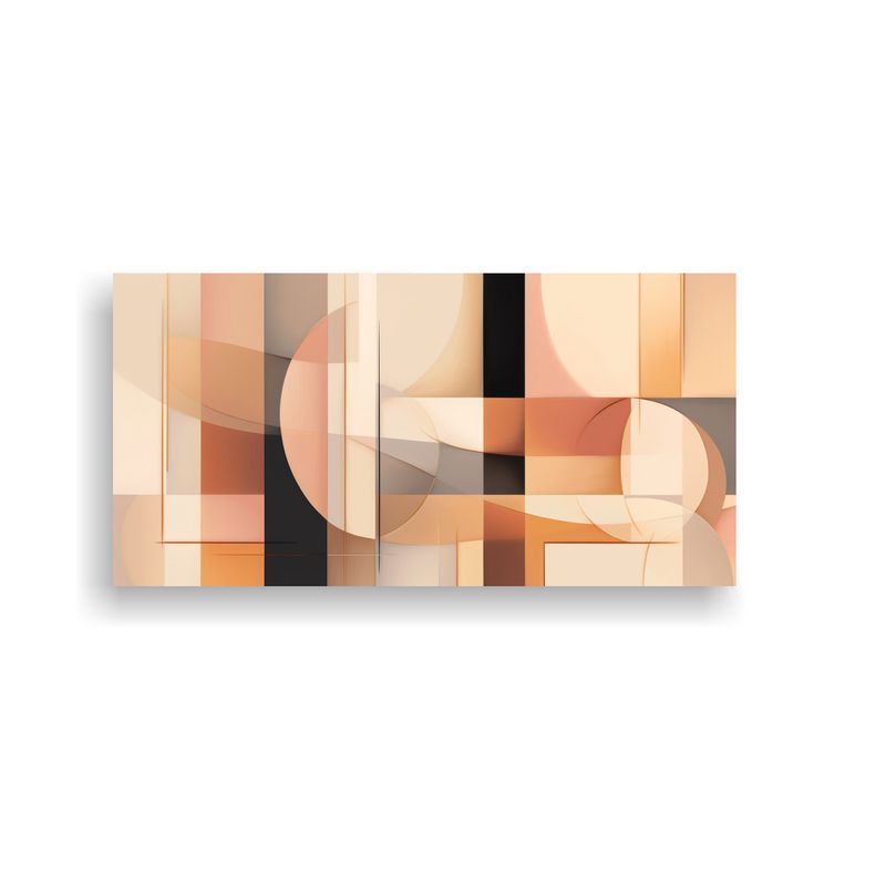 GENERICO - Diseño Minimalista Líneas Superpuestas En Pintur 160x80cm