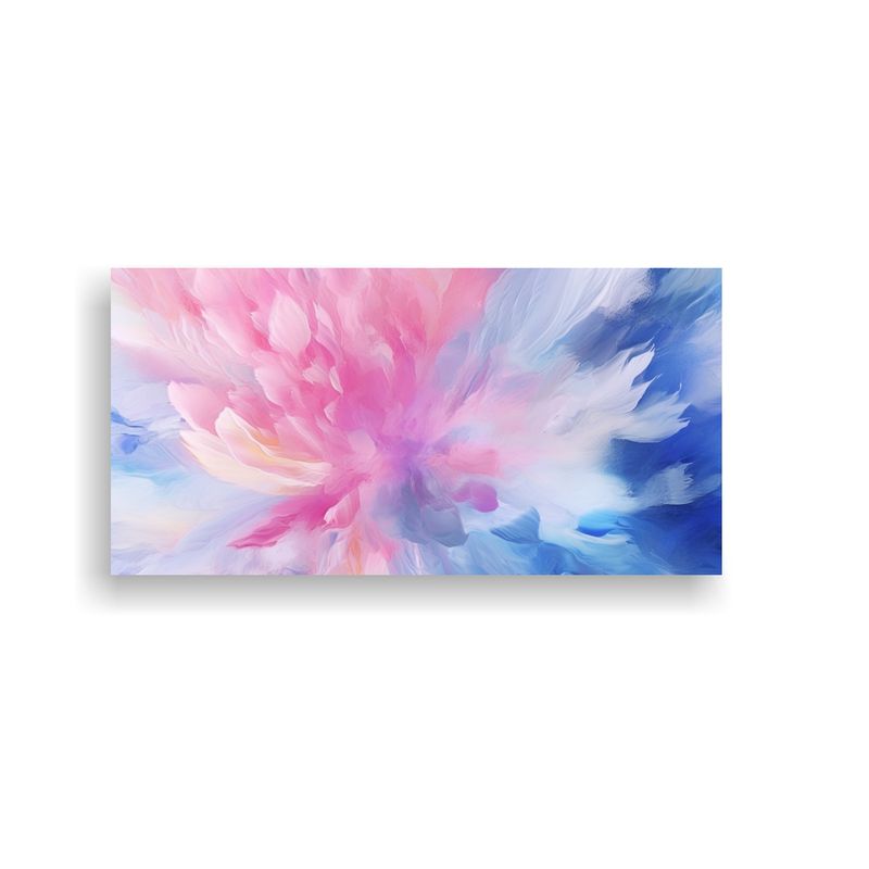 GENERICO - Pintura En Bastidor Tela Escena Abstracta Floral P 160x80cm