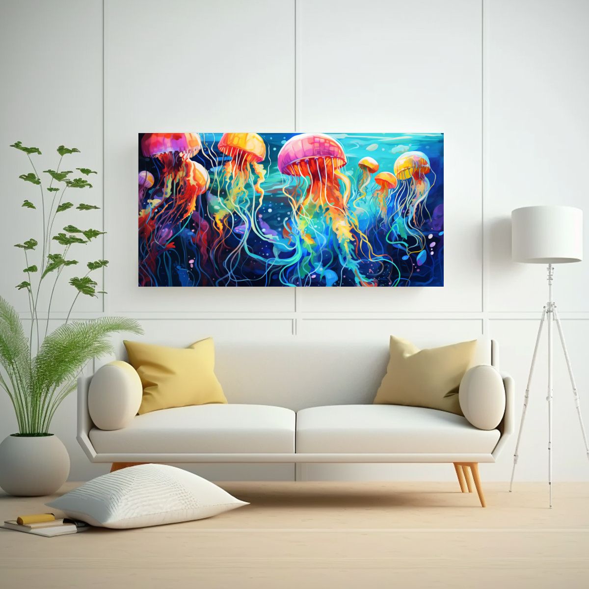 GENERICO - Pinturas Decorativas De Tema Espacio Marino En Col 160x80cm