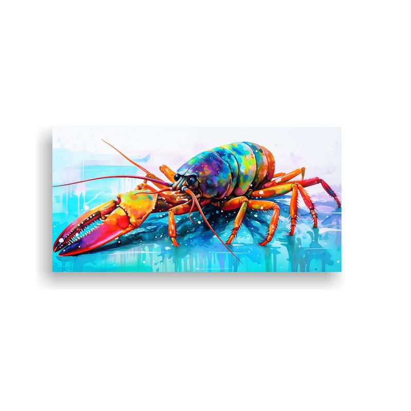 GENERICO - Cuadro Neo Pop Art De Crayfish En Colores Prismati 160x80cm