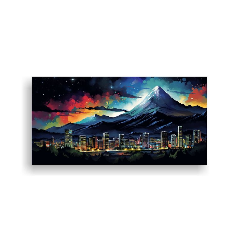 GENERICO - Cuadros Vintage Para Decorar Santiago City En Chil 160x80cm